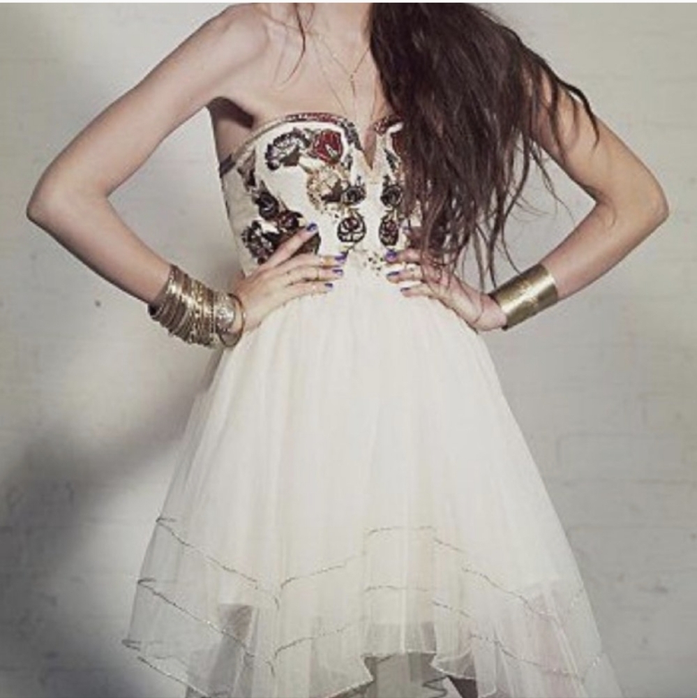 Free People Festival Bodice Tulle Sequin Embellished Mini Dress 2